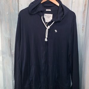 A&F Muscle Navy LS Tee w/Hoodie